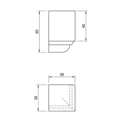 TAKKLOSS MOELVEN INNERHÖRN FURU 70MM 4ST