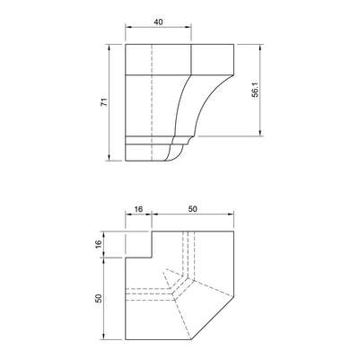 TAKKLOSS YTTERHÖRN VIT 70MM S0502-Y