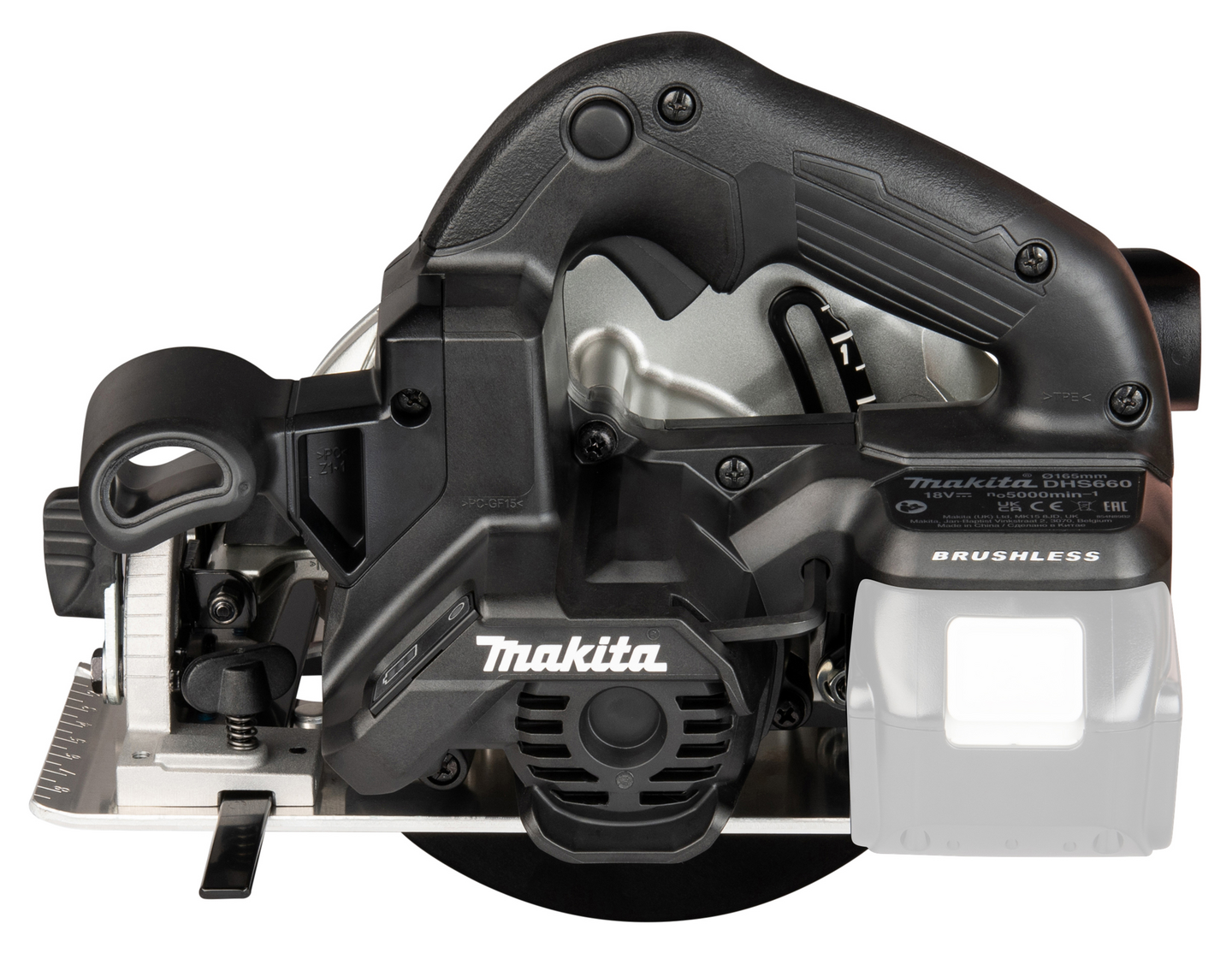 Akkupyörösaha Makita DHS660ZB 18V LXT runko musta