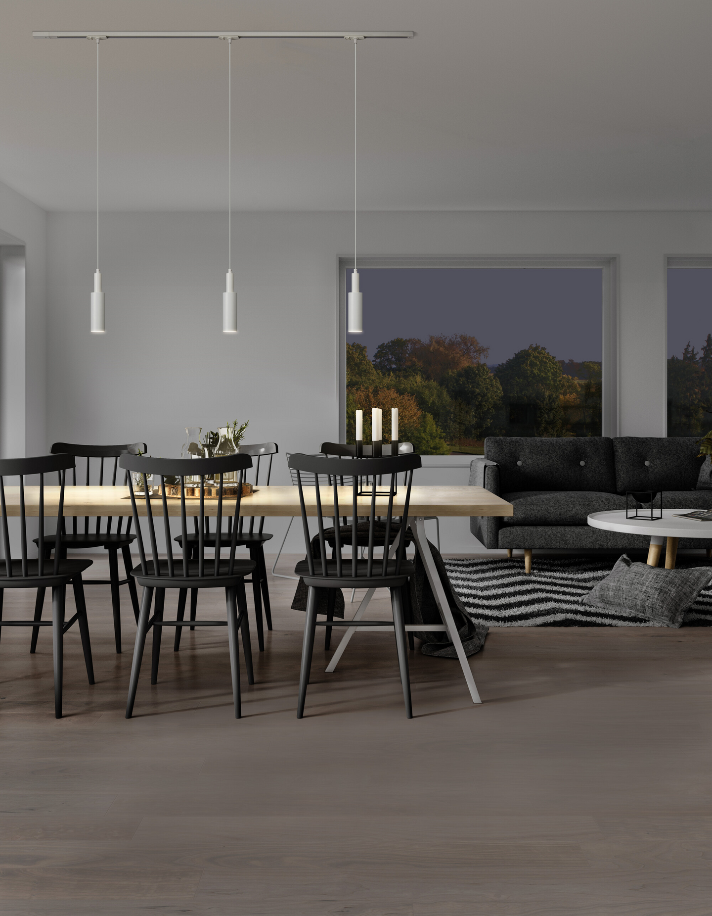 Kiskovalaisin LEDVANCE Tracklight Cylinder Pendant GU10-lampunpidin valkoinen