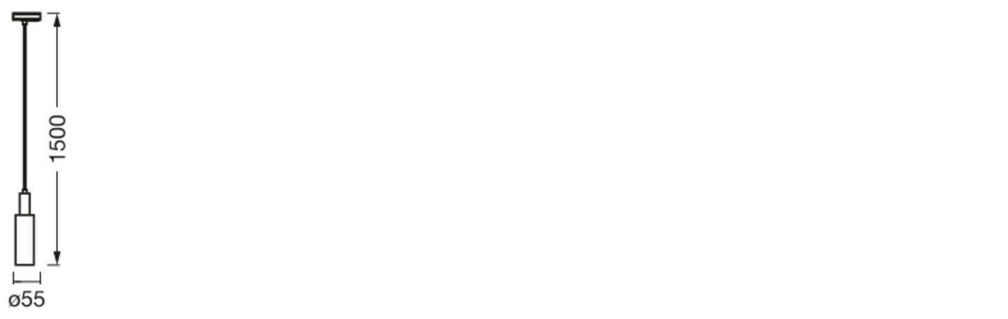 Kiskovalaisin LEDVANCE Tracklight Cylinder Pendant GU10-lampunpitimellä musta