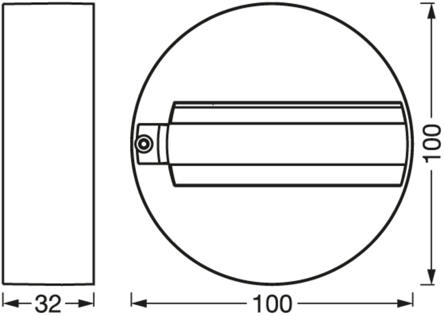 Kattoadapteri OSRAM Tracklight Base 100mm musta