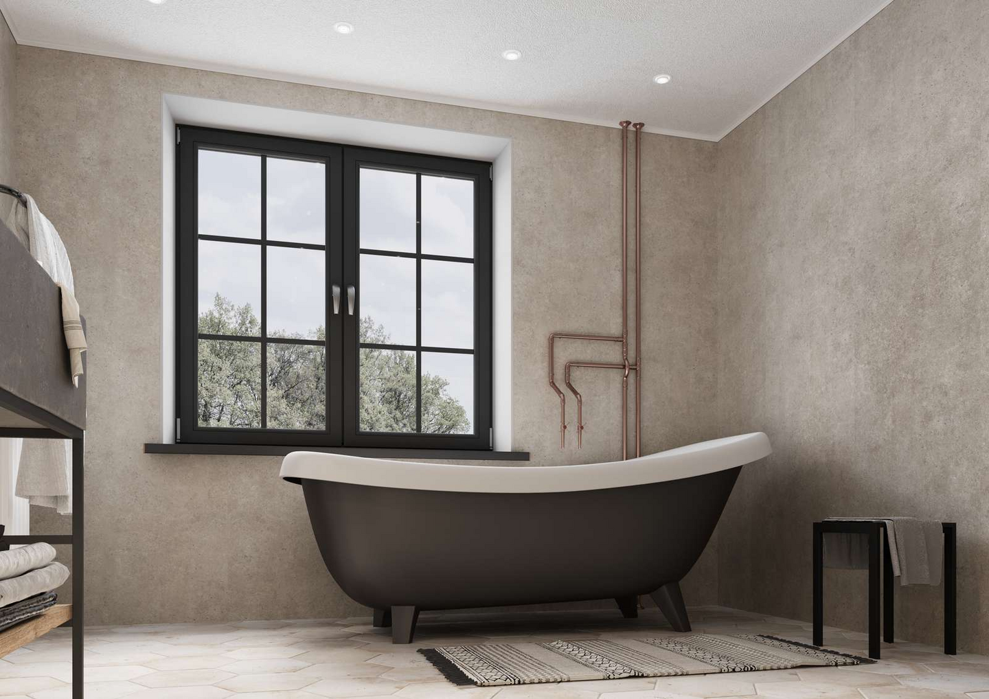 Sisustuslevy Fibo 2490M00 GEM stone 10x620x2400 Rough Cement