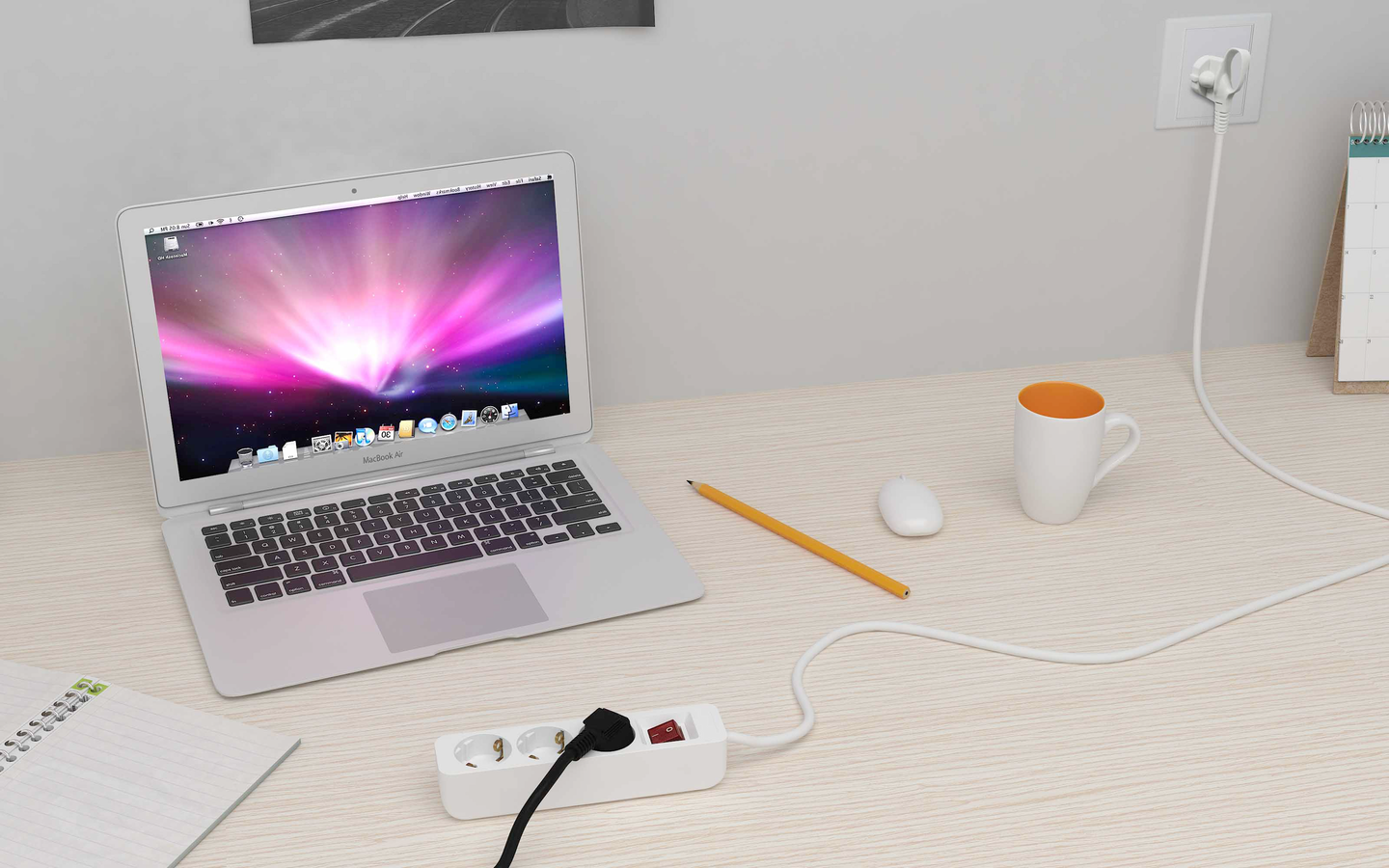 GRENUTTAG 3-V JORD 3M VIT MED BRYTARE H05VV-F3G1.5