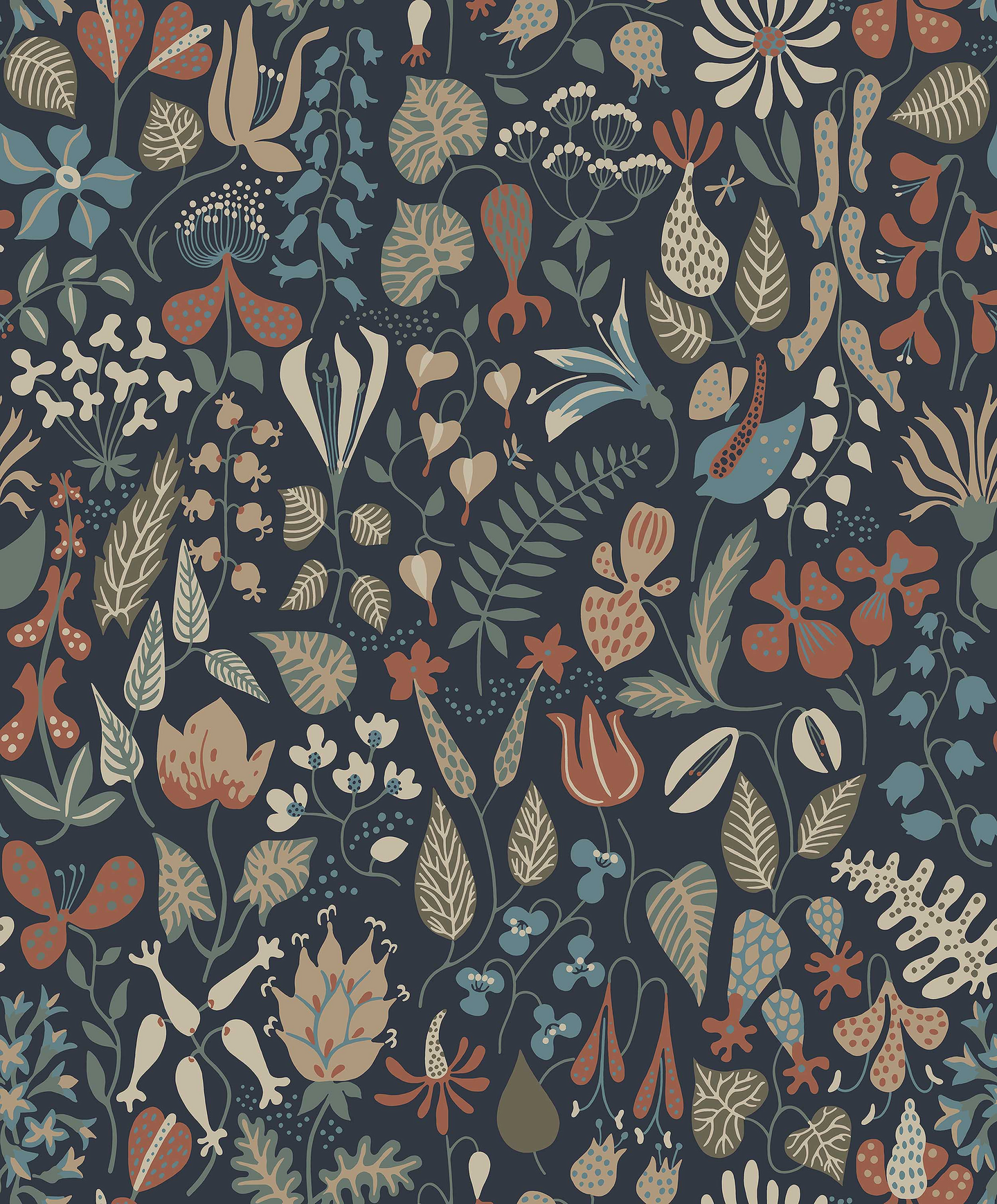 Kuitutapetti Scandinavian Designers 1372 Stig Lindberg Herbarium 10,05m