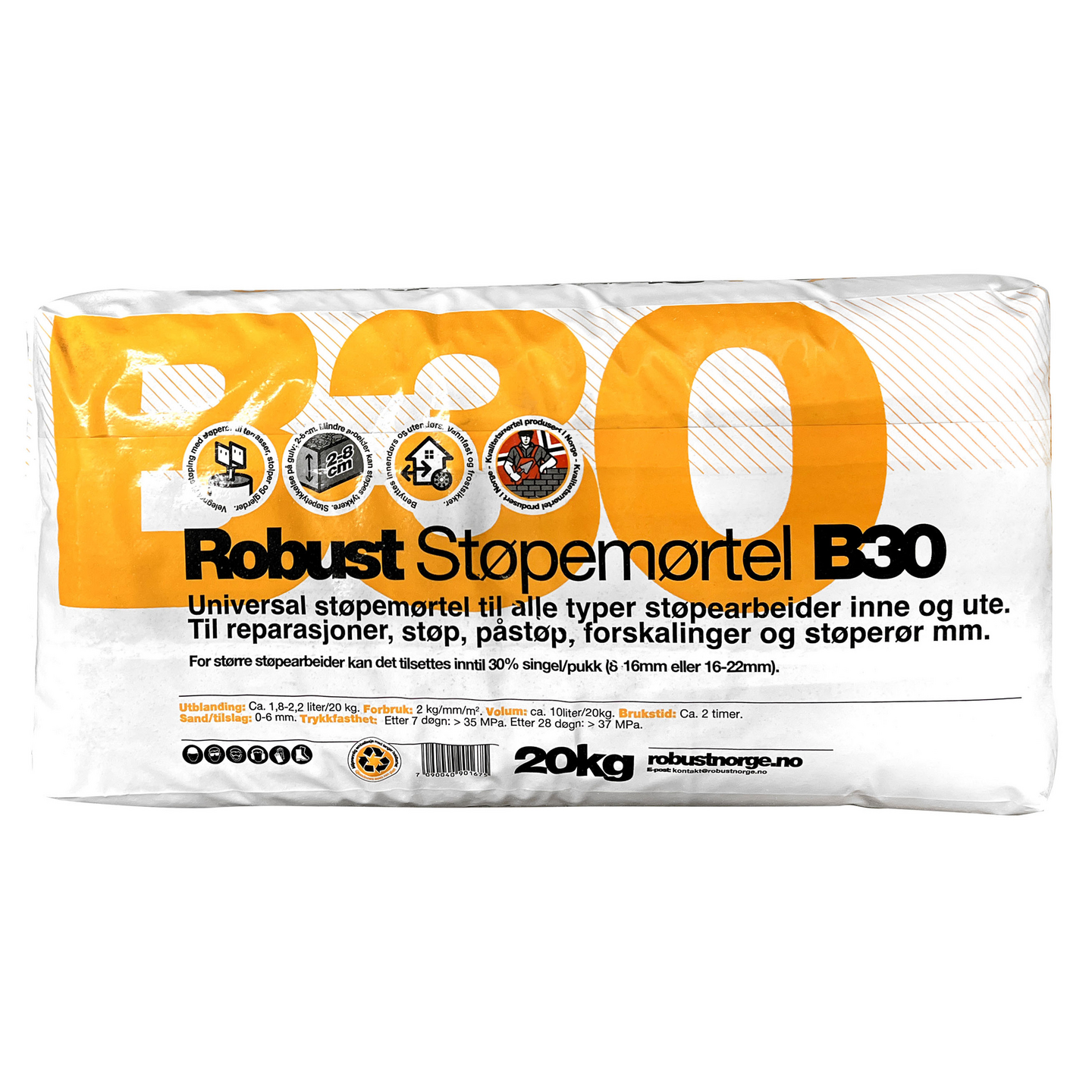 ROBUST STØPEMØRTEL B30 20KG