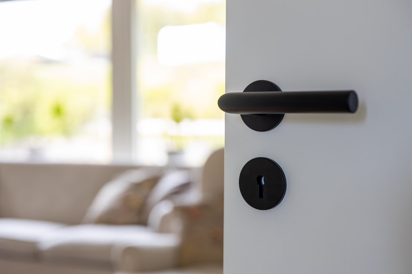 DÖRRHANDTAG HABO PORTLAND SVART, MED NYCKELSKYLT SB