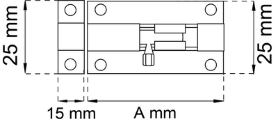 SKJUTREGEL  50MM MÄSSING 4539 POLERAD
