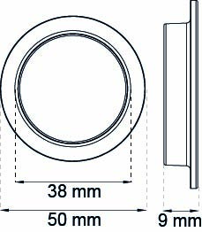 SKJUTDÖRRSHANDTAG HABO 292 SVART, Ø40MM 2 ST