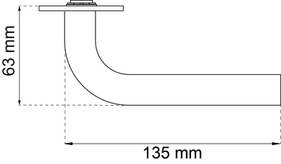 DÖRRHANDTAG HABO PORTLAND RF 316, MED RETURFJÄDER PP