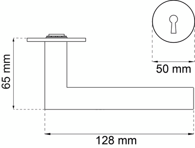 DÖRRHANDTAG HABO PHOENIX RF, MED NYCKELSKYLT PP