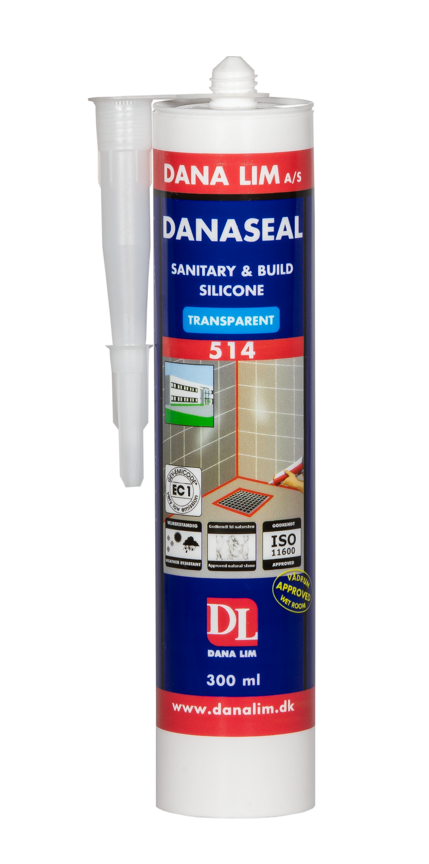 Silikoni Danaseal 514 kirkas 300ml