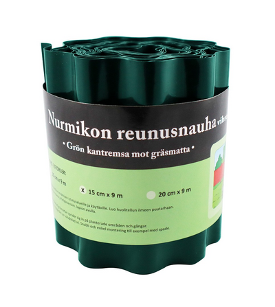 Nurmikon reunusnauha Tarha 15 cm x 9 m vihreä