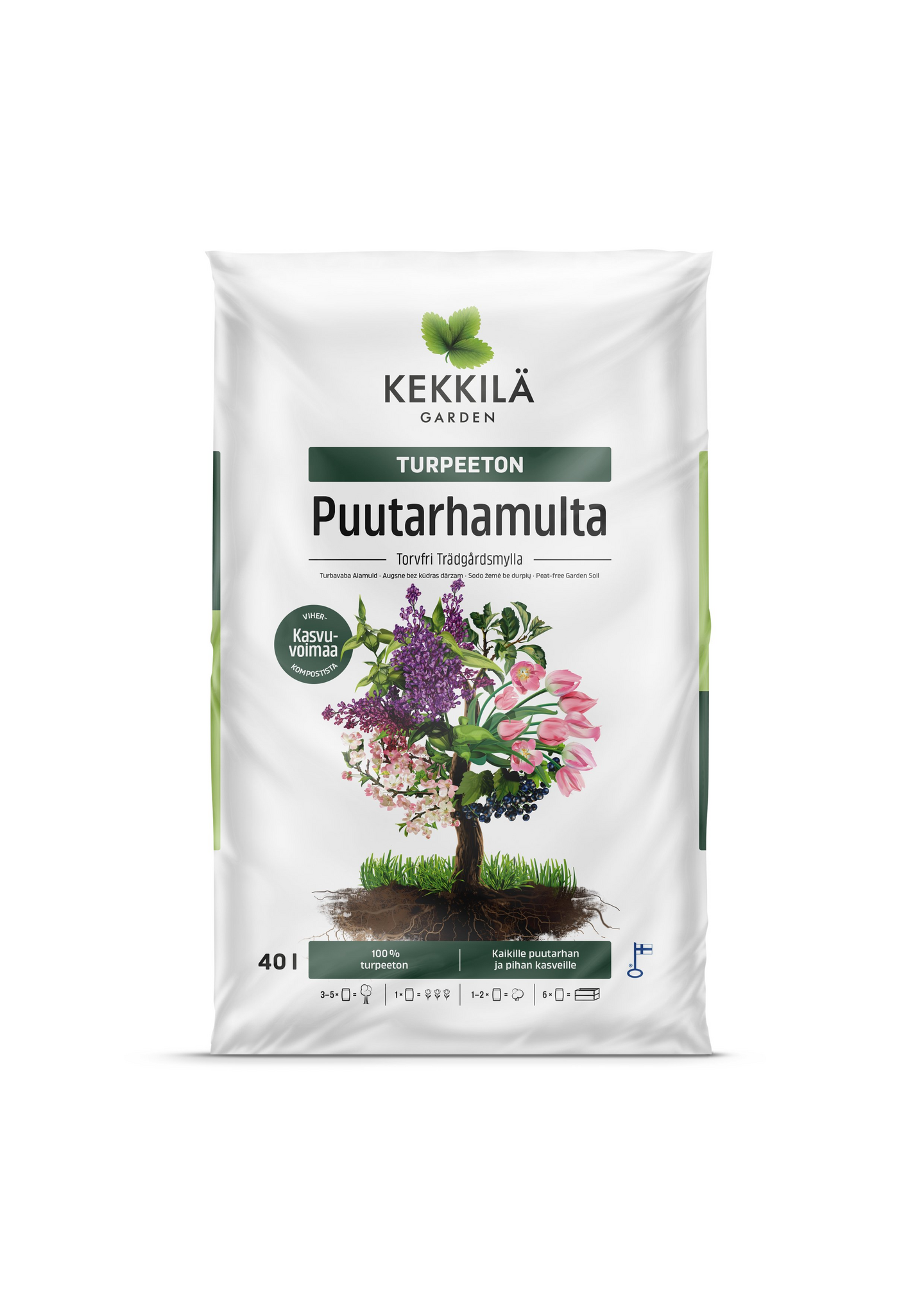 Turpeeton Puutarhamulta Kekkilä 40l