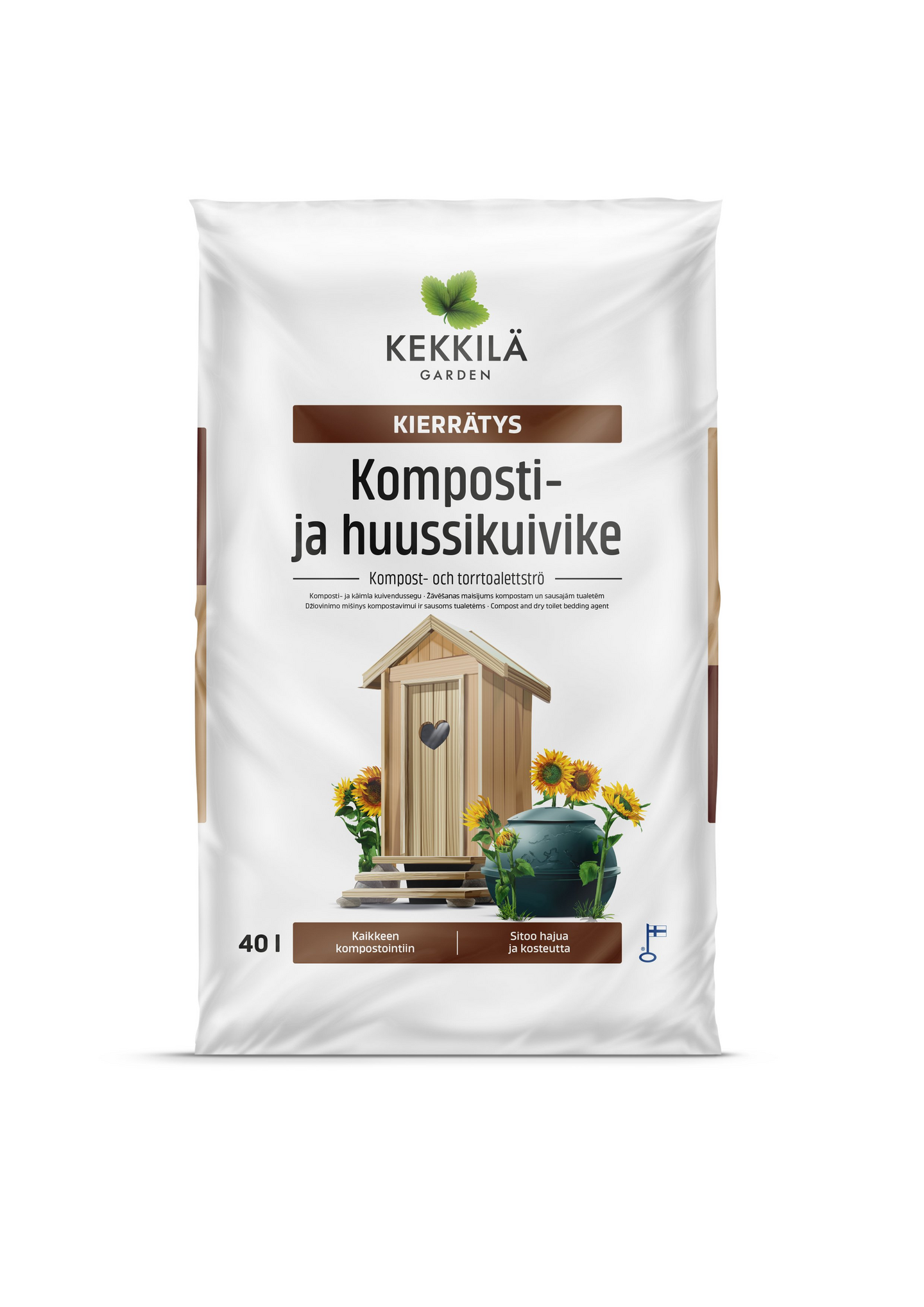 Komposti- ja huussikuivike Kekkilä kierrätys 40l