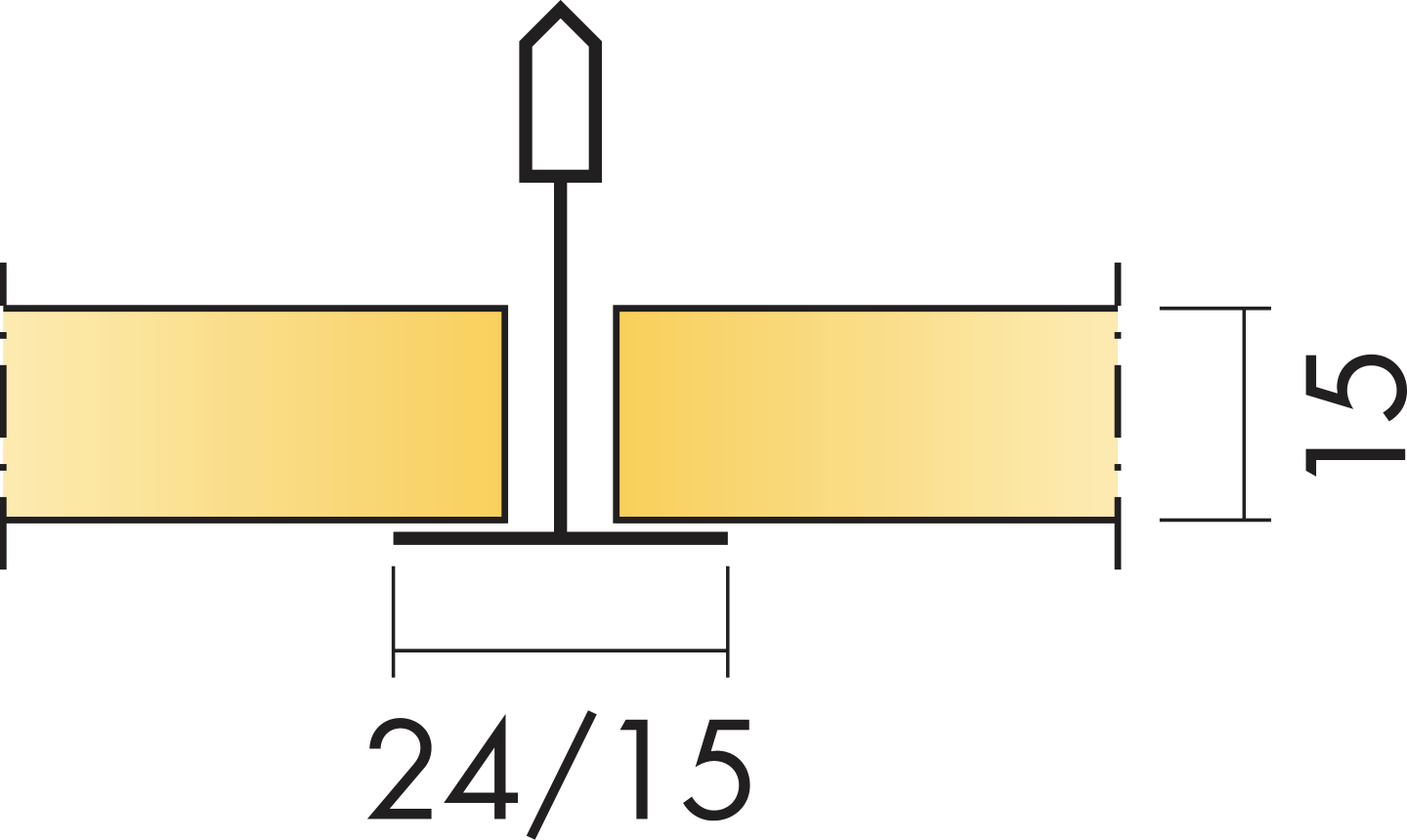 AKUSTIKTAK ECOPHON ADVANTAGE A T15/T24, NE 1200X600MM T=15MM 0,72M²