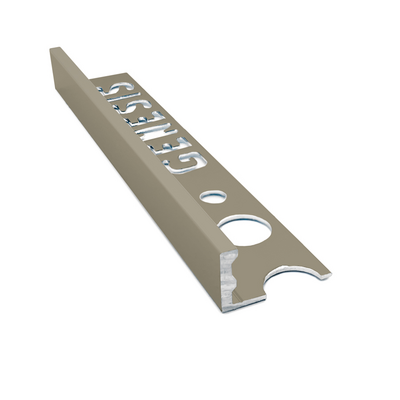 Laattalista Genesis L-malli 10mm 250cm Pewter