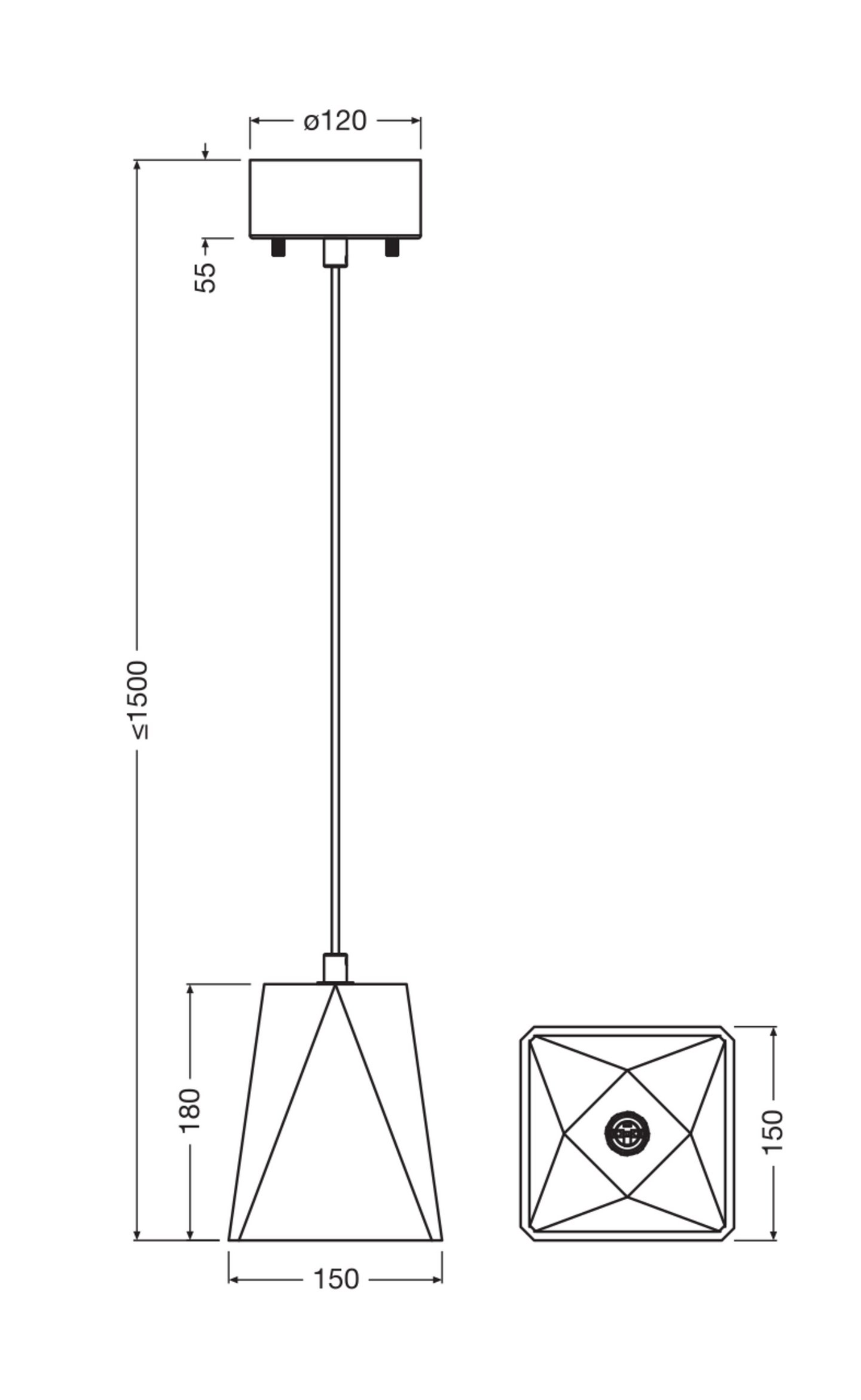 Riippuvalaisin OSRAM Decor Gleam Box E27 valkoinen