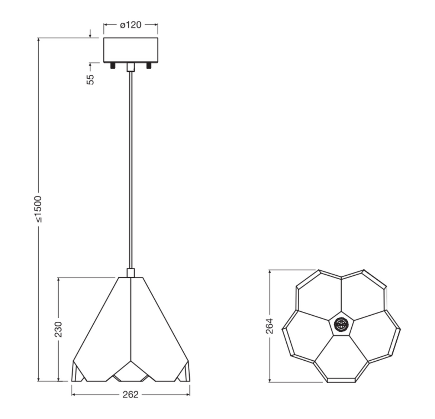 Riippuvalaisin OSRAM Decor Cleam Flower E27 valkoinen