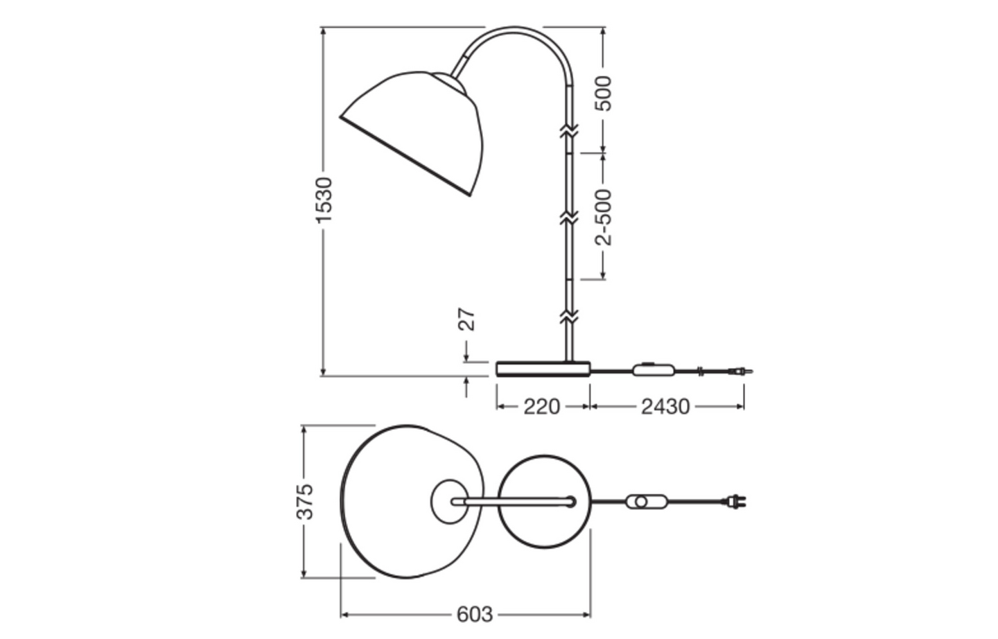 Lattiavalaisin OSRAM Decor Camel Bell E27 DIM valkoinen