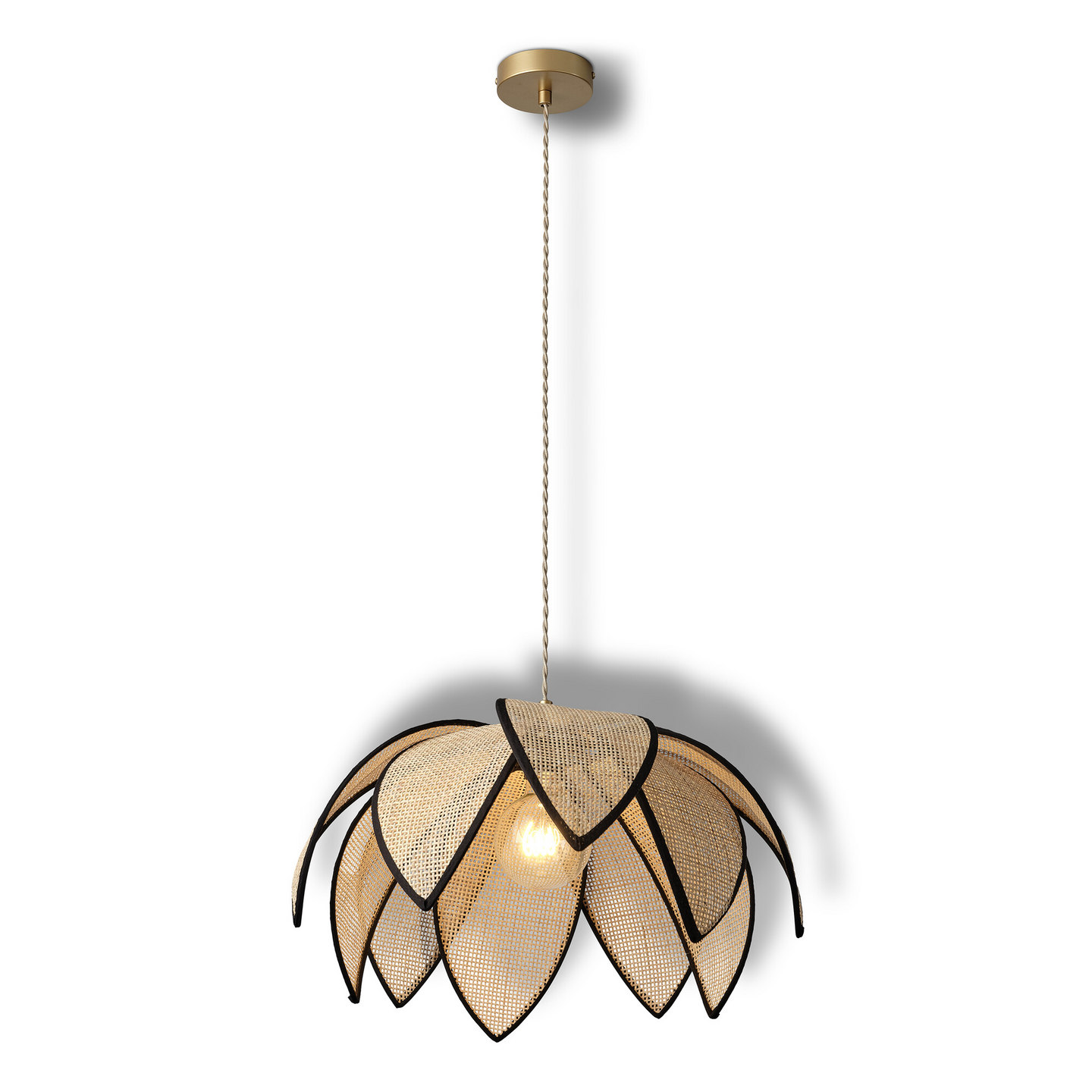 Riippuvalaisin OSRAM Decor Rattan Lotus 480mm E27 rottinki