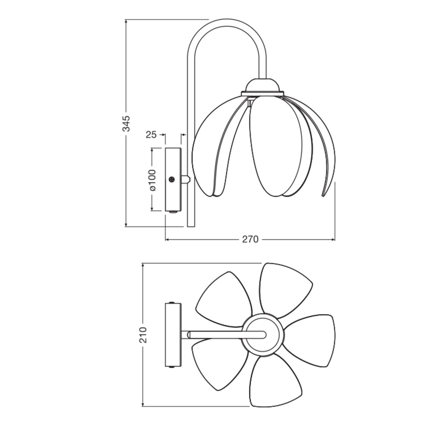 Seinävalaisin OSRAM Decor Ratan Lotus E27 ruskea