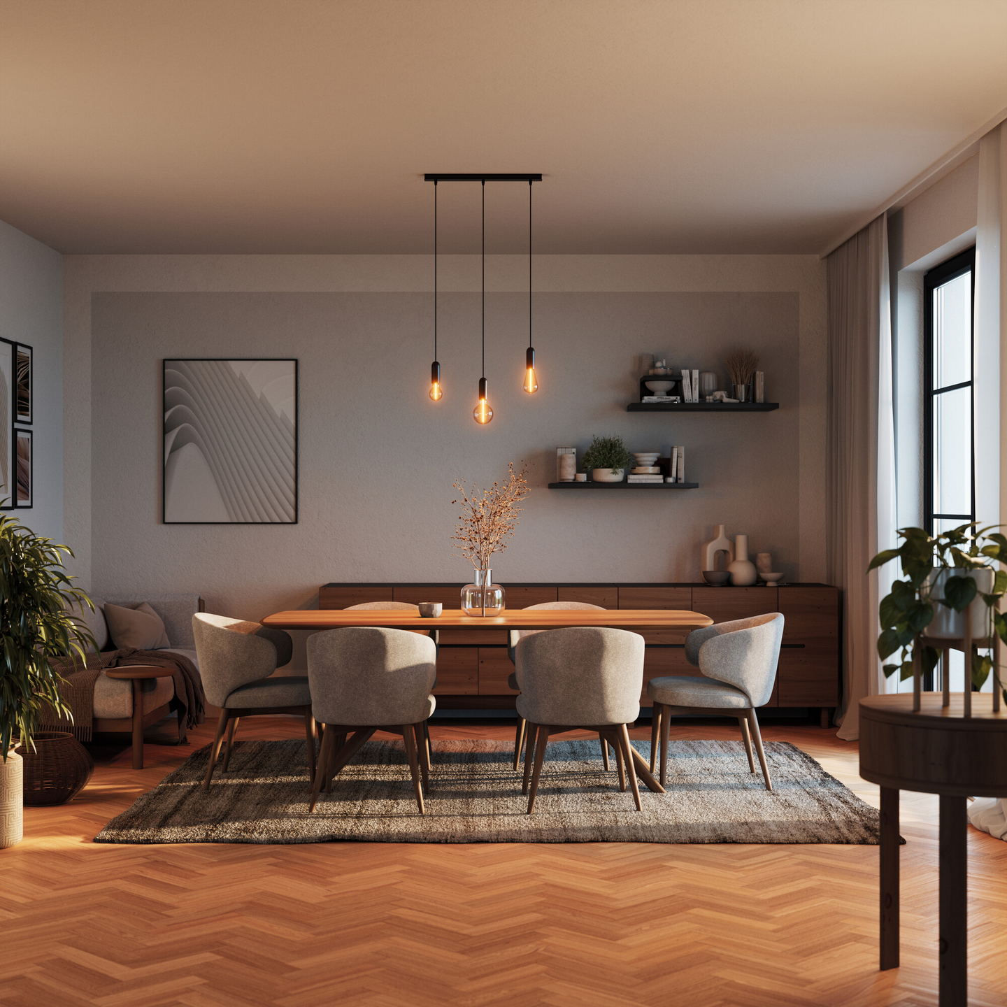 Riippuvalaisin OSRAM Vintage 1906 Pendulum Round musta E27