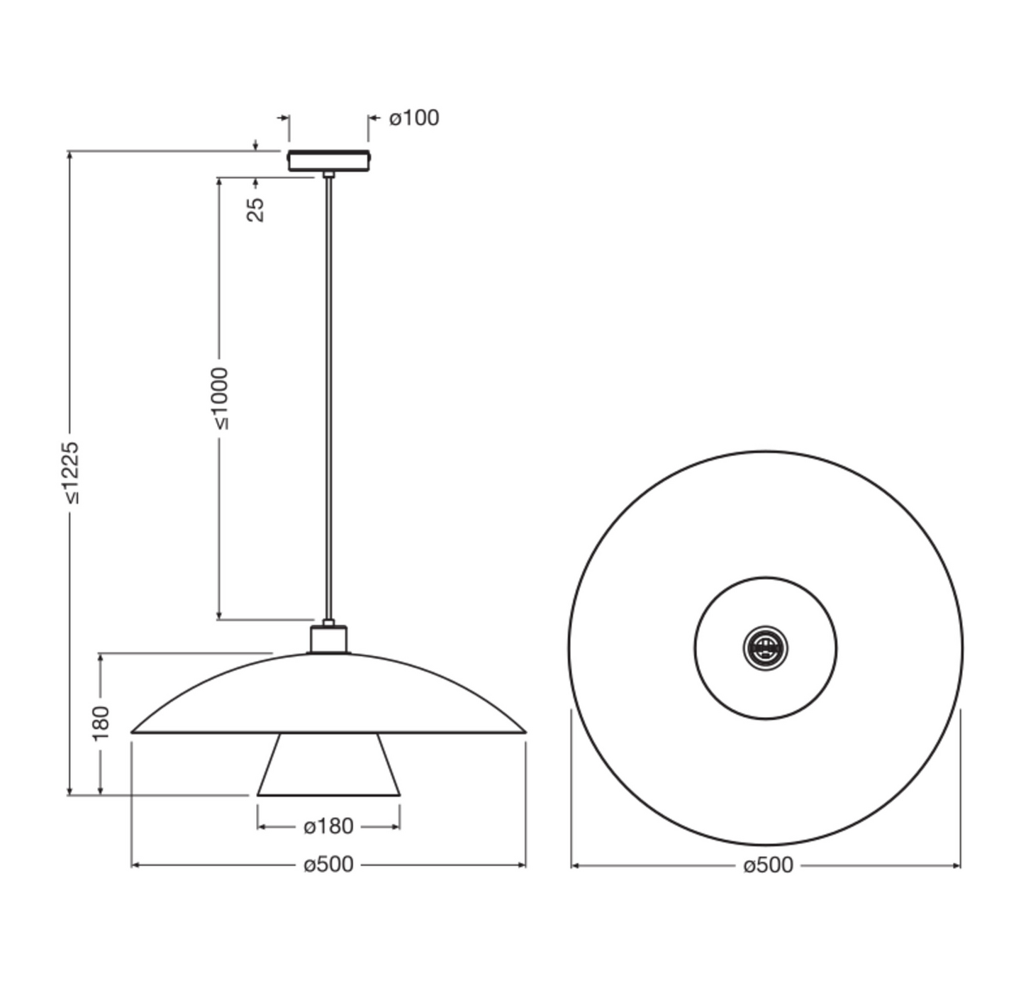 Riippuvalaisin OSRAM Decor Flying Mushroom E27 musta