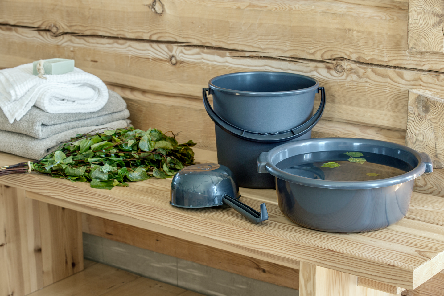 Vesikauha Orthex 1l tummanharmaa