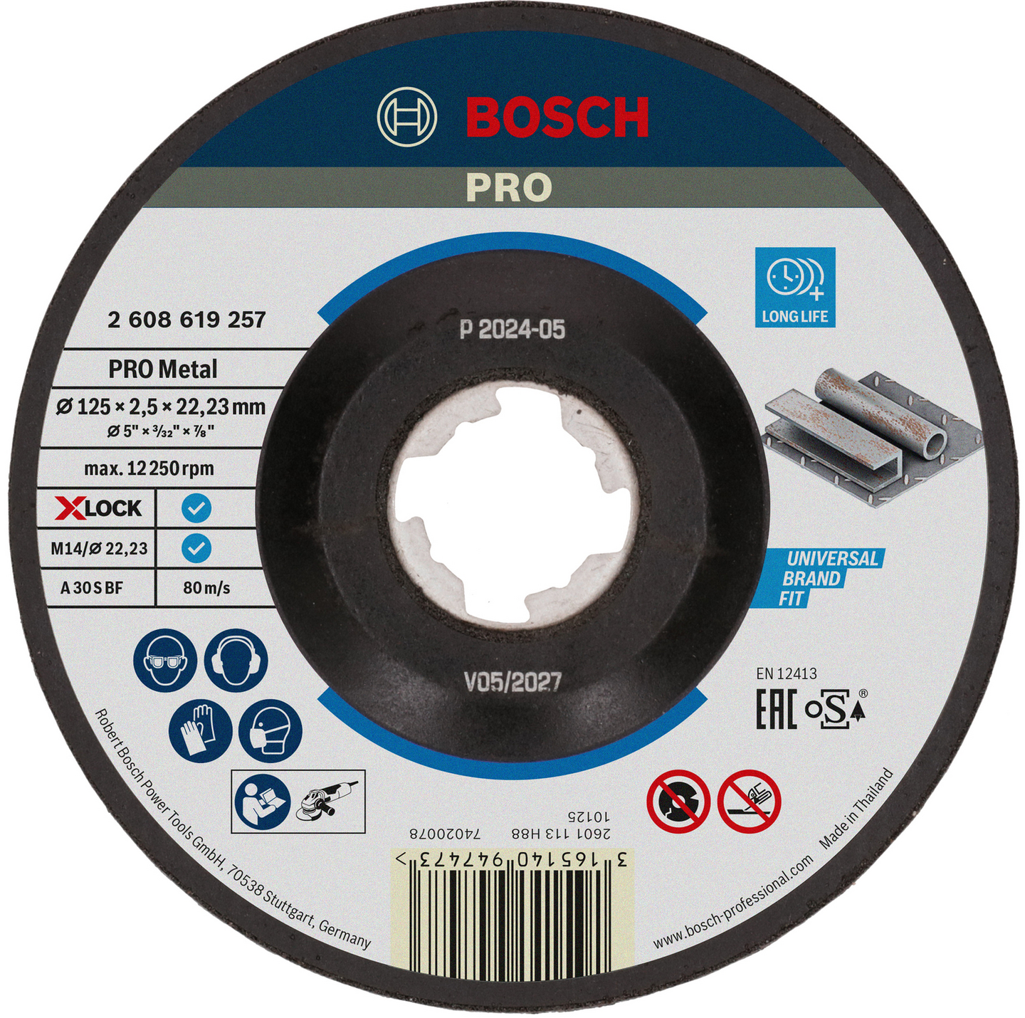 KAPSKIVA BOSCH XL EFM KRIMP 125X22,2X2,5MM