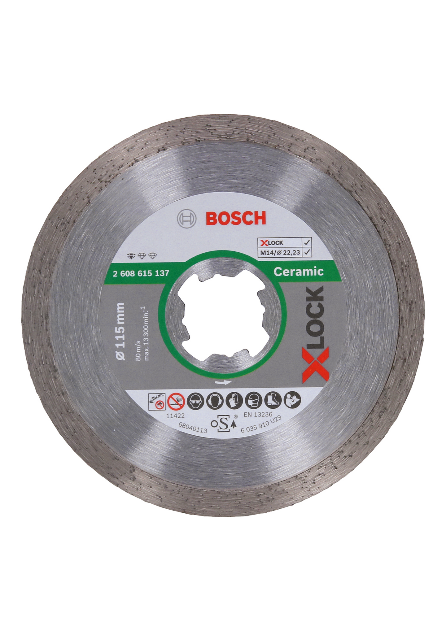 DIAMANTSKIVA BOSCH X-LOCK STD CERAMIC 115XMM