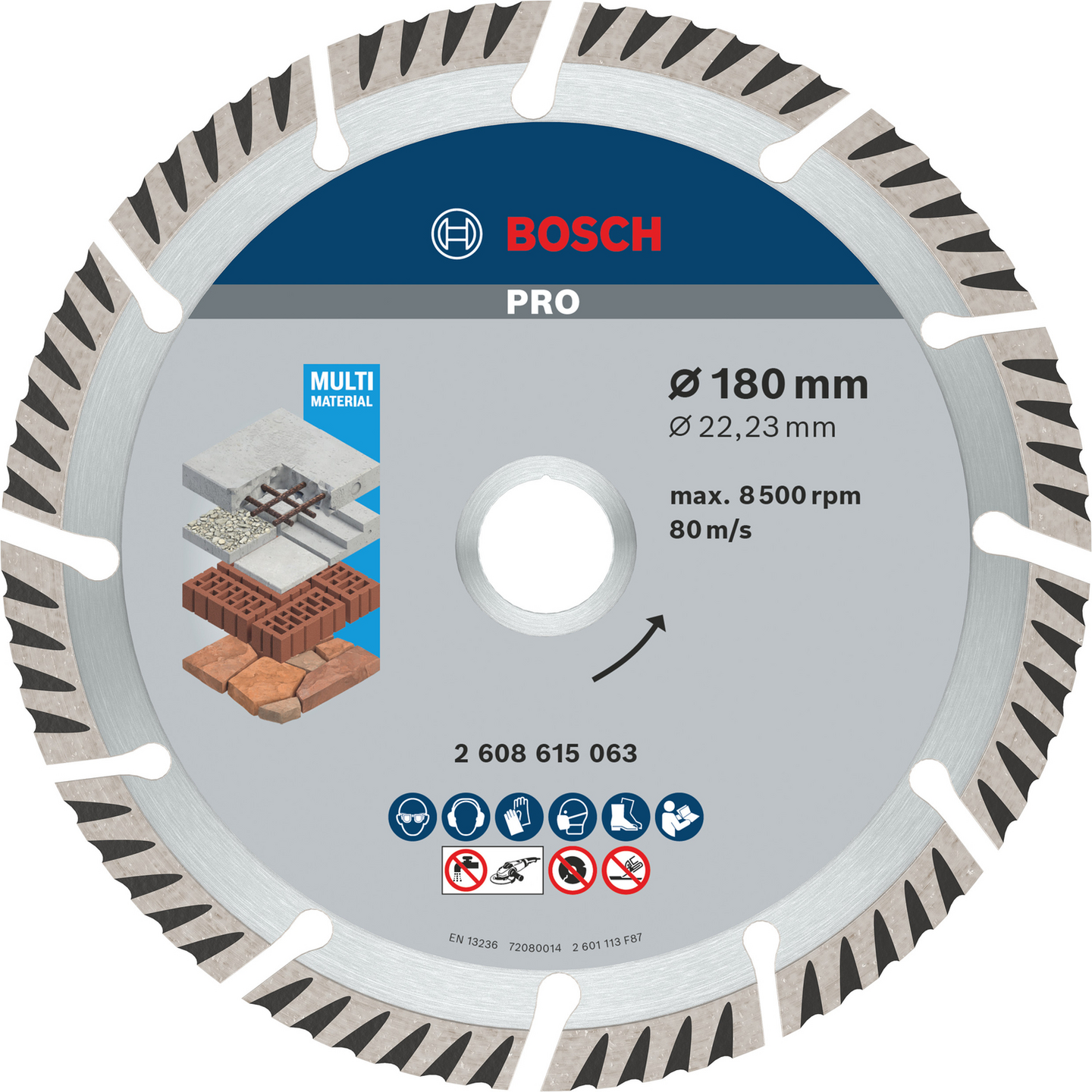 DIAMANTSKIVA BOSCH STD UNIVERSAL 180X22,23MM