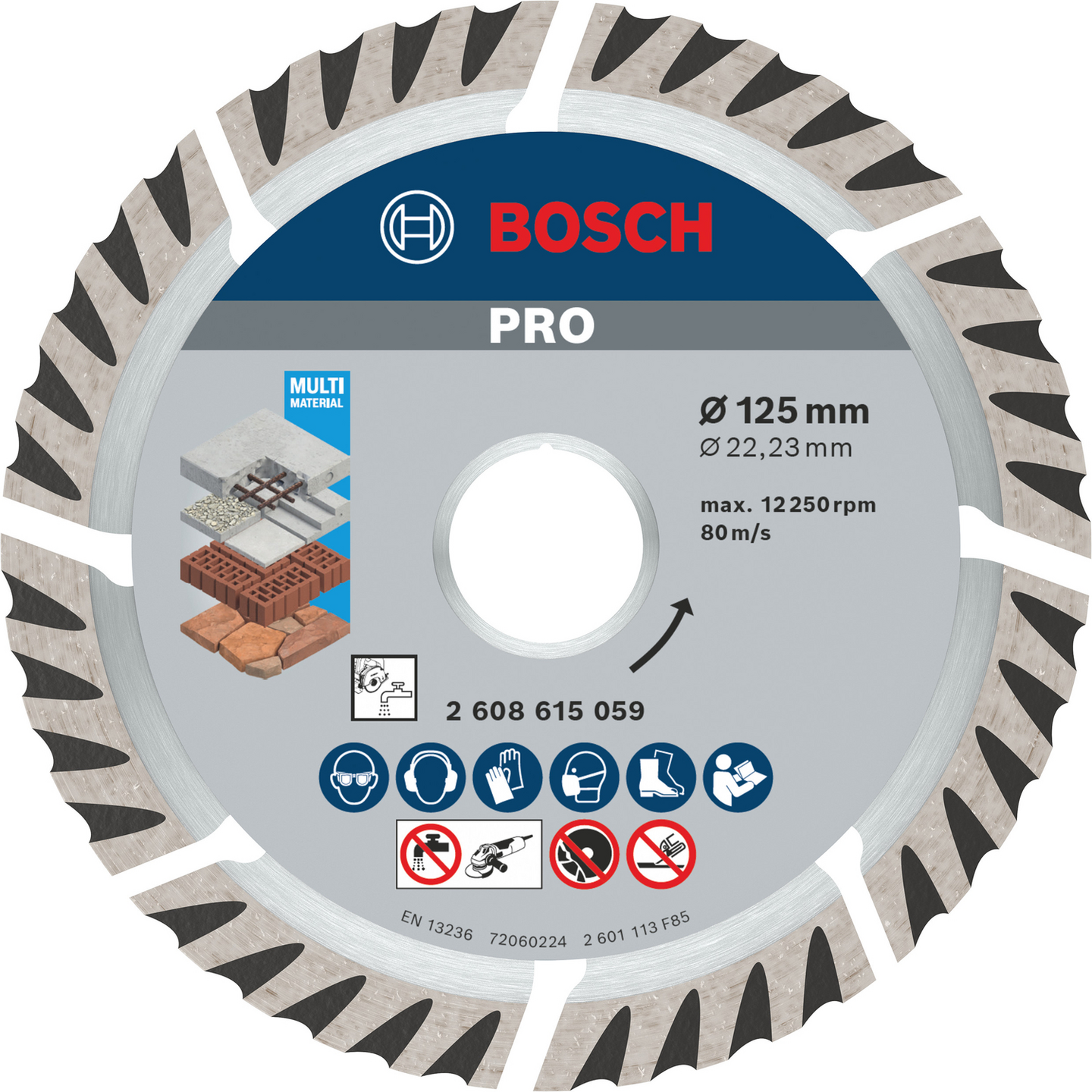 DIAMANTSKIVA BOSCH STD UNIVERSAL 125X22,23MM