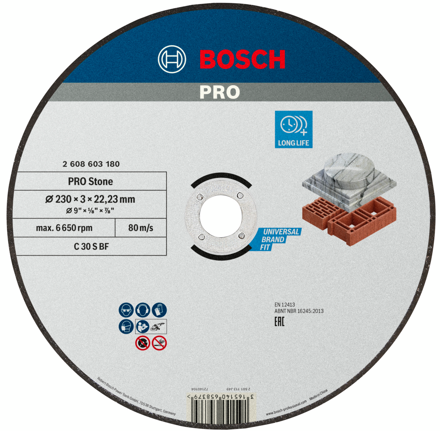 KAPSKIVA BOSCH STEN 230X3MM STD