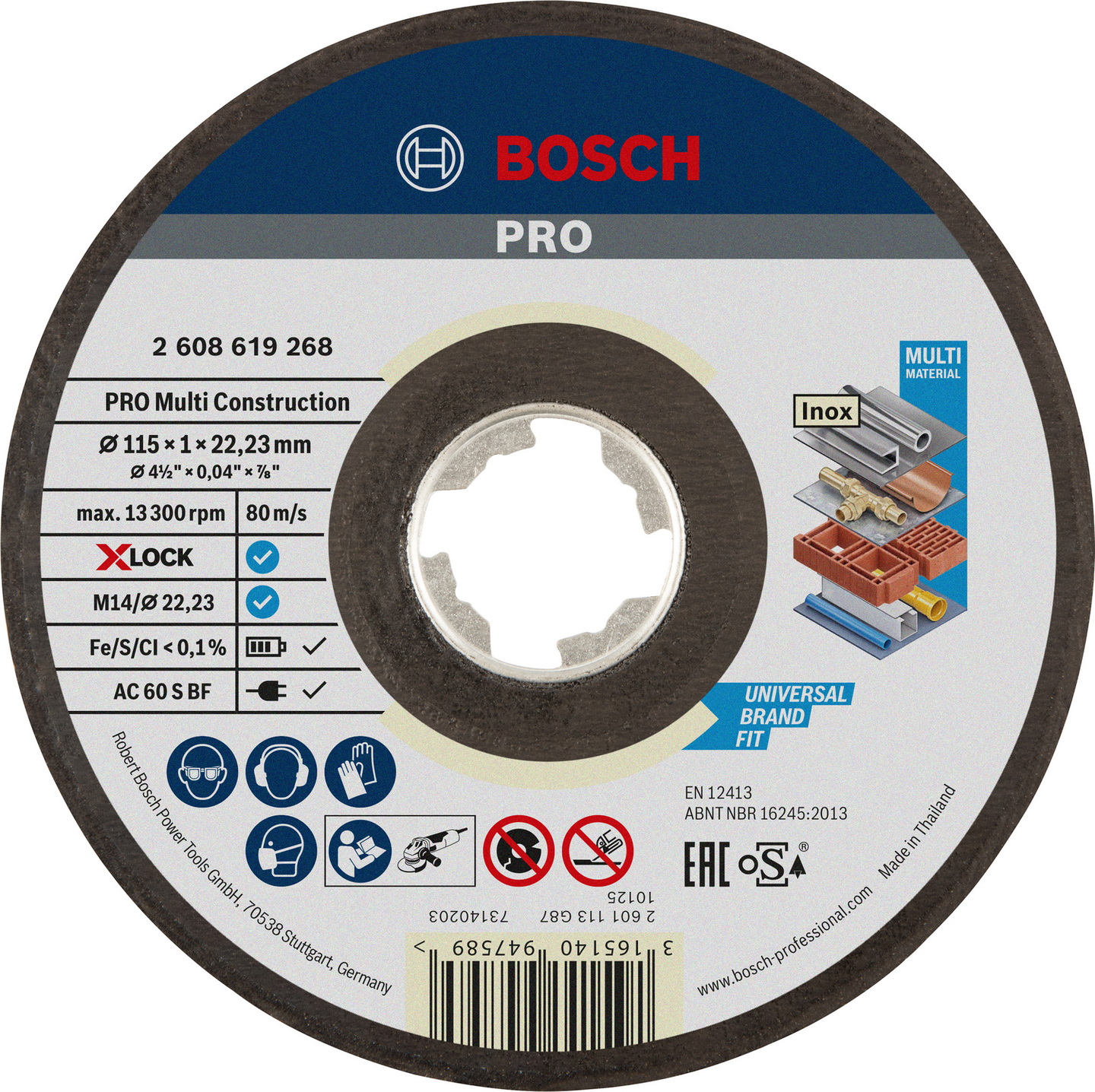 KAPSKIVA BOSCH XL MULTICONSTR 115X1,0X22,2MM