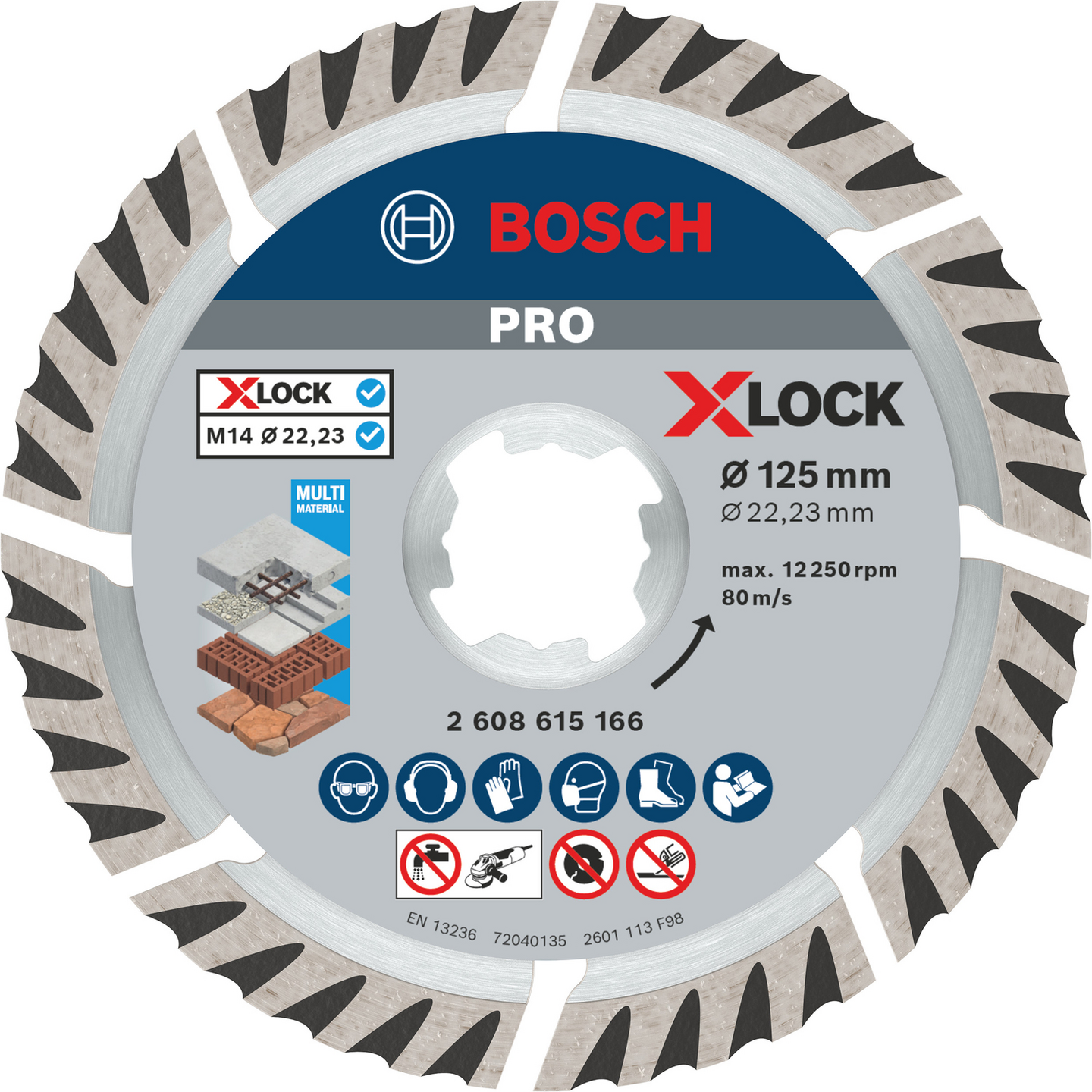 DIAMANTSKIVA BOSCH XL STD UNIVER 125X22,23MM
