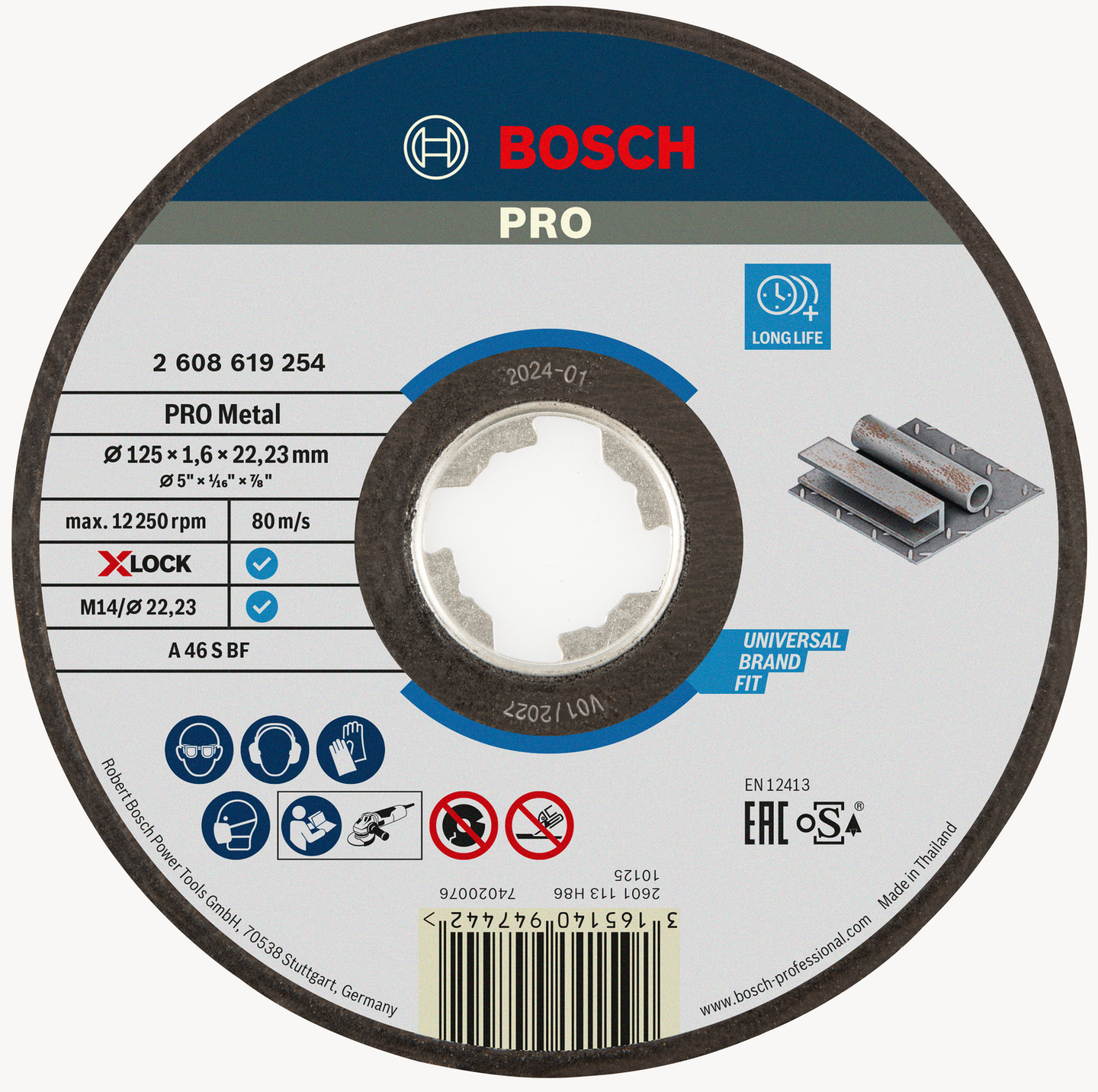 KAPSKIVA BOSCH X-LOCK EFM 125X22,2X1,6MM