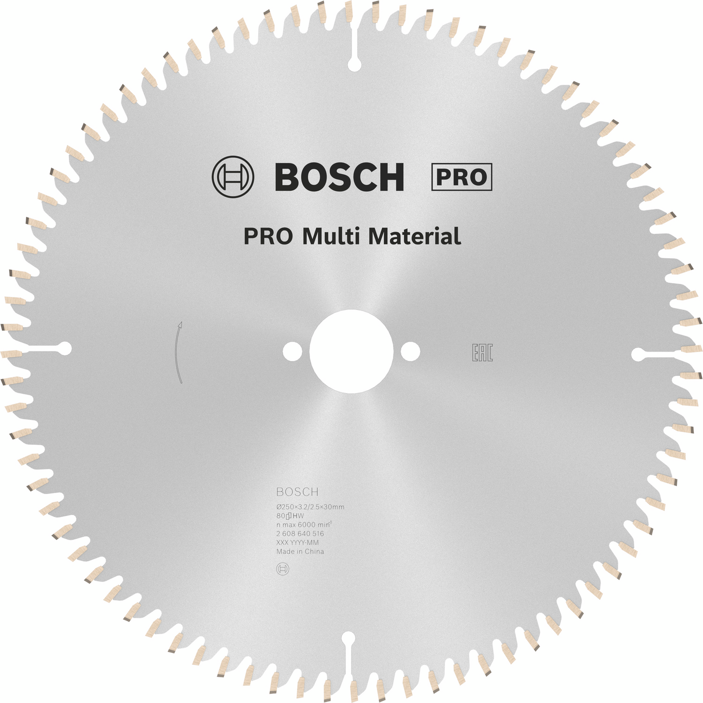 CIRKELSÅGKLINGA BOSCH MULTI 250X3,2X30MM 80T