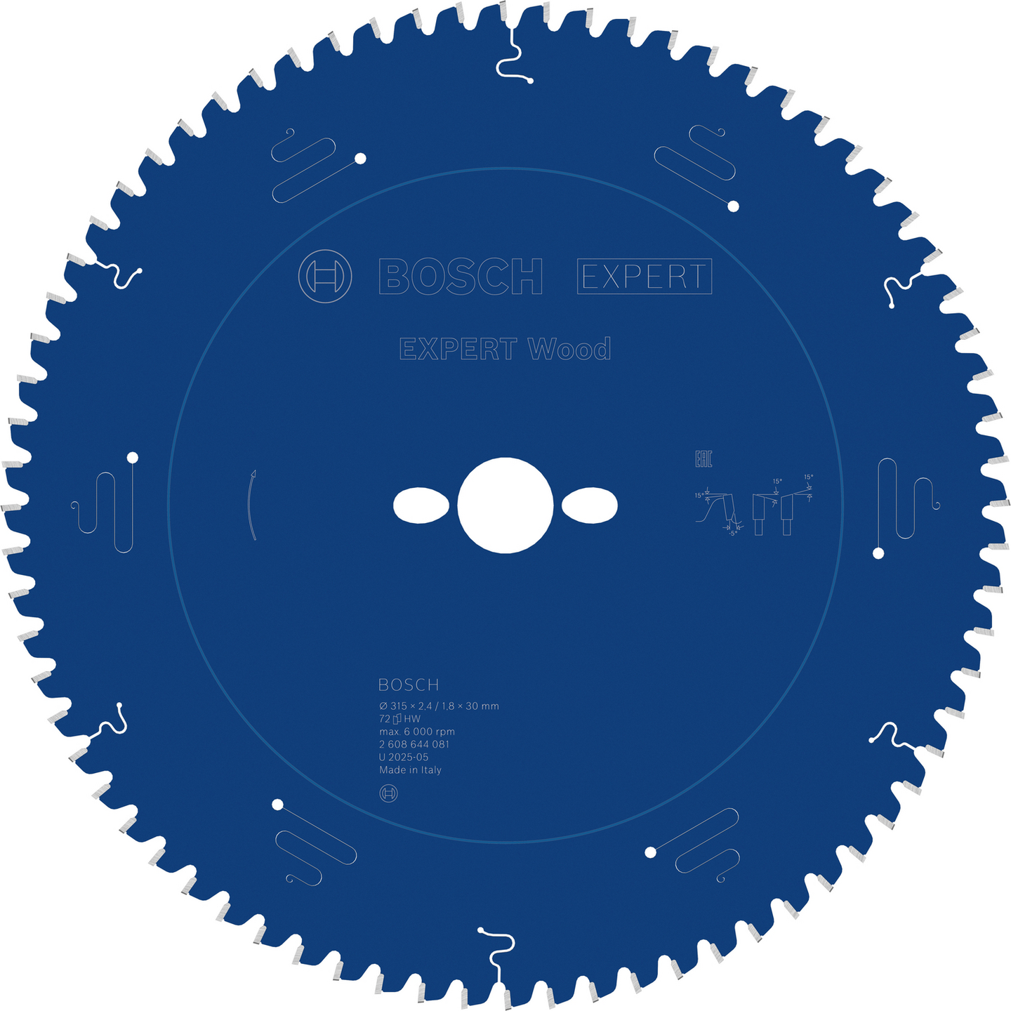 SÅGKLINGA BOSCH EXWOOD315X30X2,4 72T, 315X30X2,4MM 72T