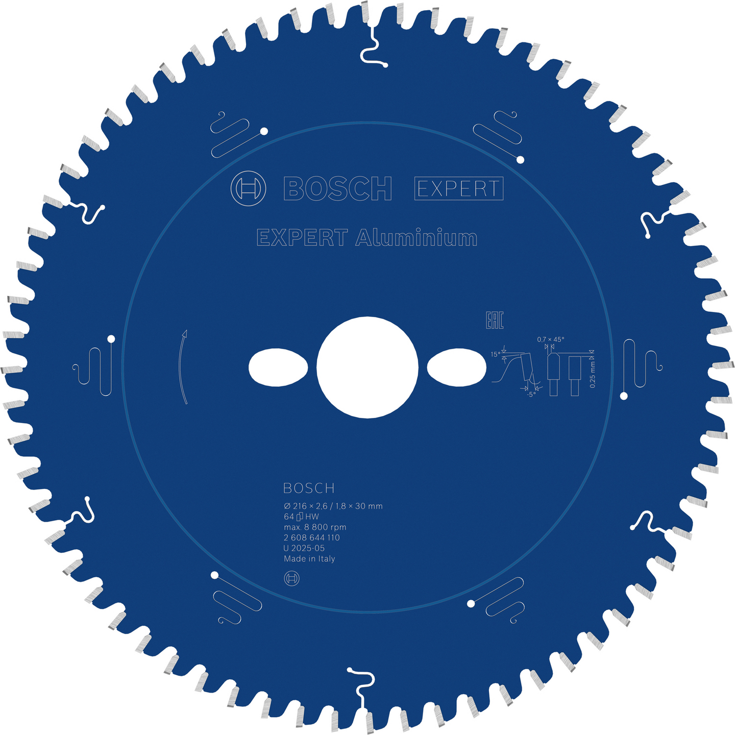 CIRKELSÅGKLINGA BOSCH EXP ALU 216X30X2,6MM 64T