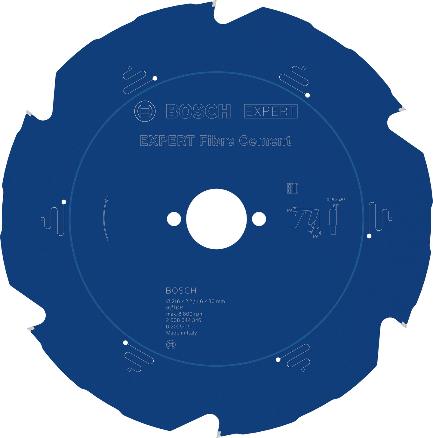 CIRKELSÅGKLINGA BOSCH EXP FIBER 216X30X2,2MM 6T