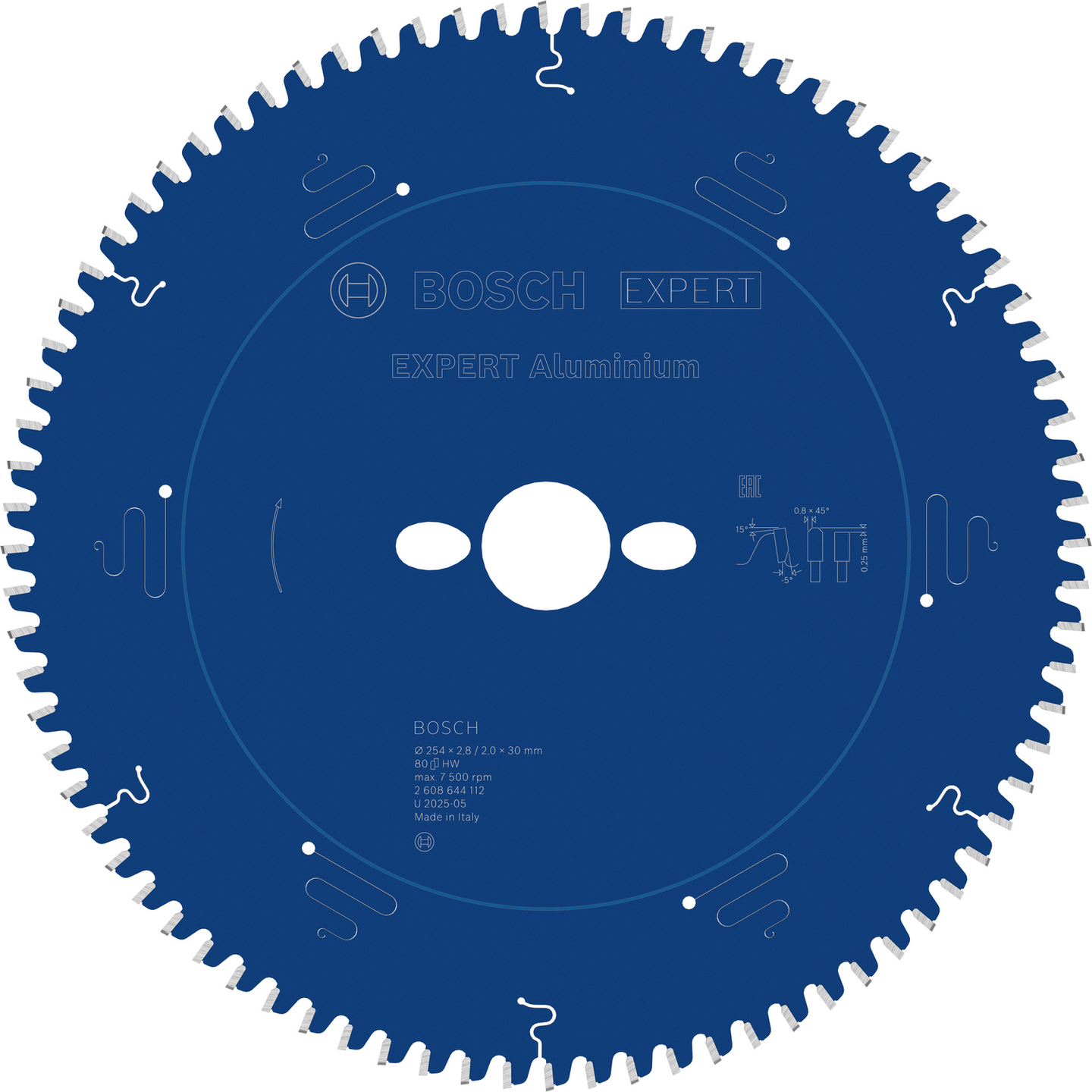 CIRKELSÅGKLINGA BOSCH EXP ALU 254X30X2,8MM 80T