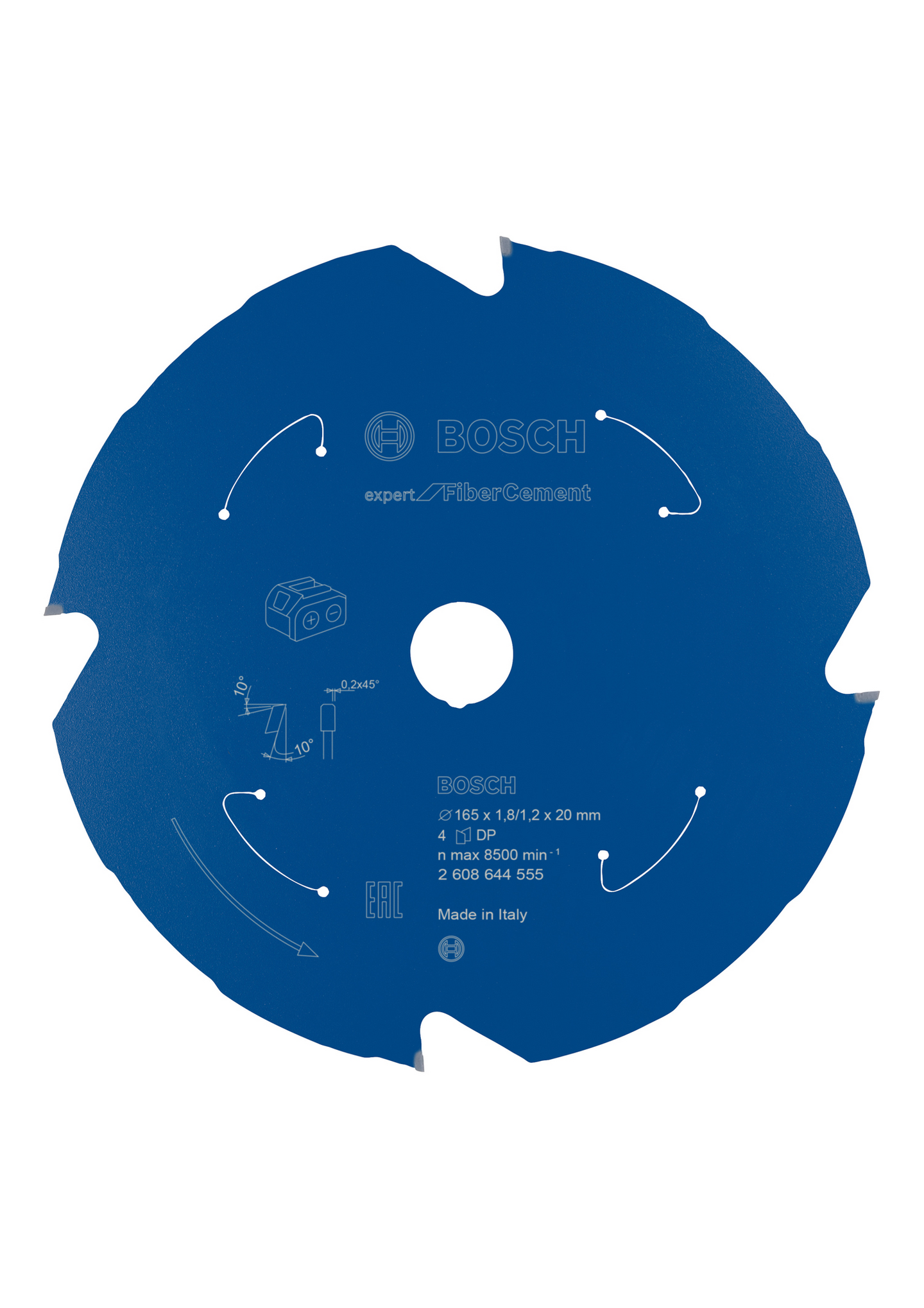 CIRKELSÅGKLINGA BOSCH EXP ACCU FIBERCEM 165X20MM 4T