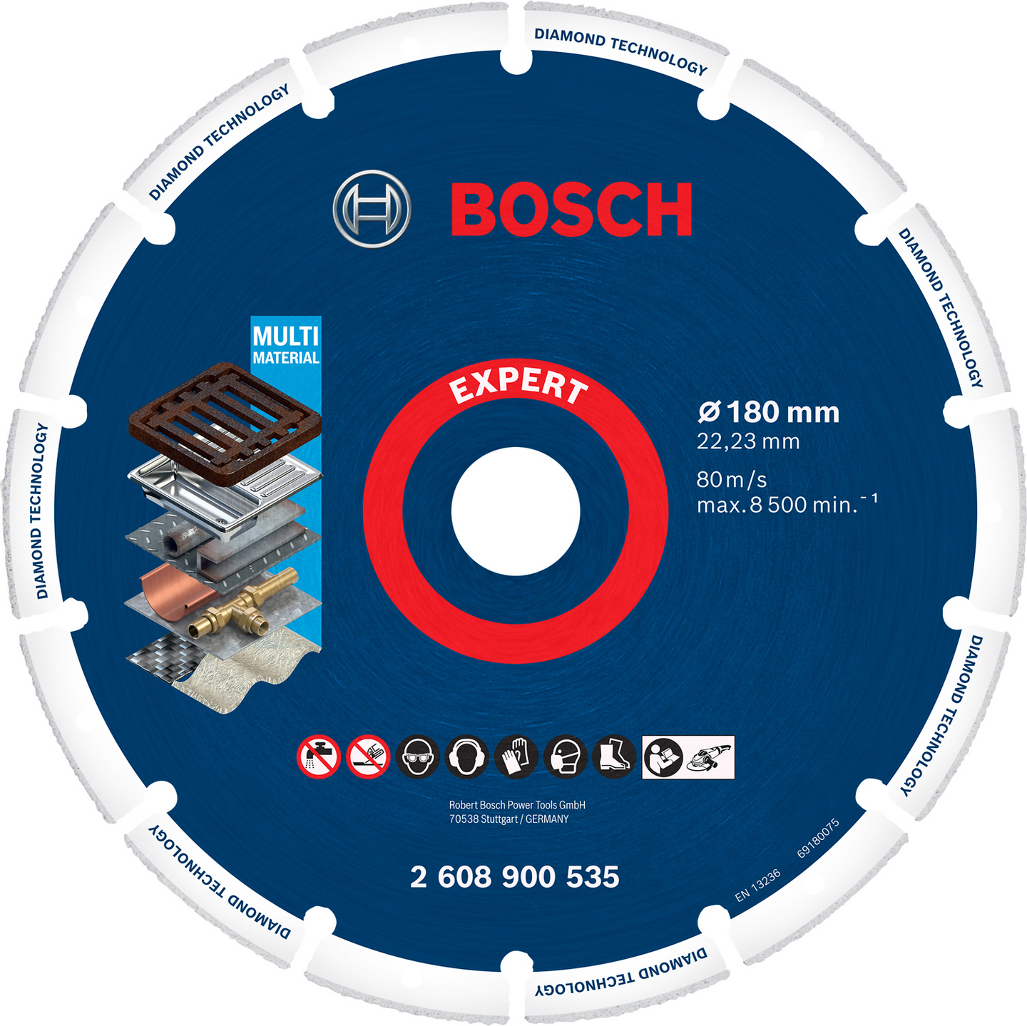 DIAMANTKAPSKIVA BOSCH FÖR METALL 180MM