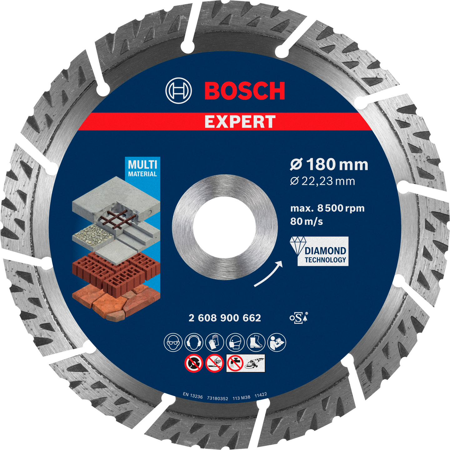 DIAMANTSKIVA BOSCH MULTI 180MM