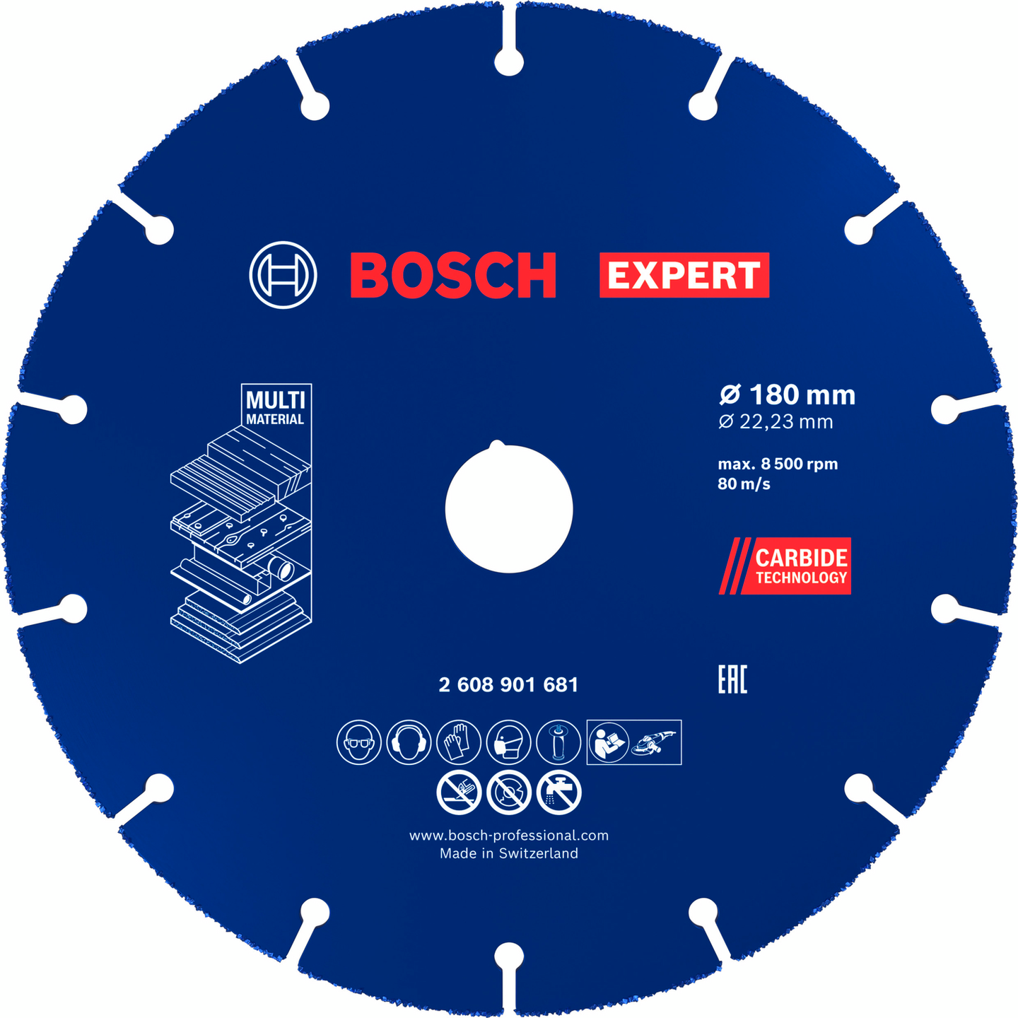 KAPSKIVA BOSCH MULTIWHEEL HM EXPERT, 180MM