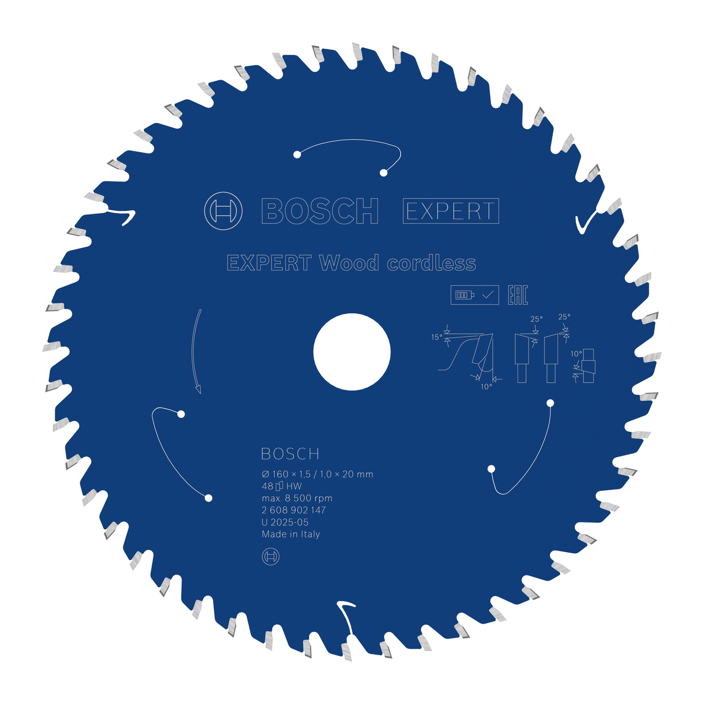 SÅGKLINGA BOSCH 160X20X1,5 48T 10G, WO CL EXP