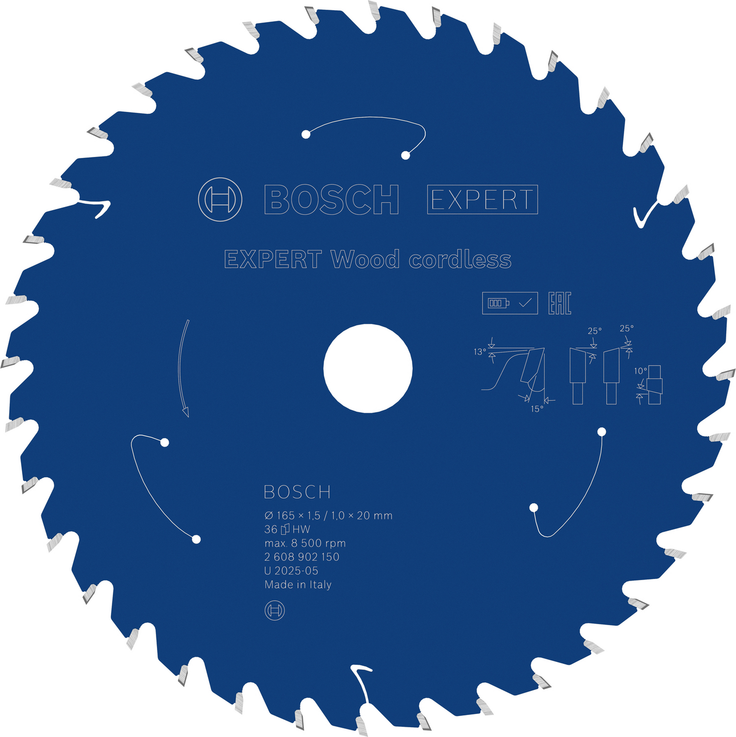 SÅGKLINGA BOSCH 165X20X1,5 36T 15G, WO CL EXP