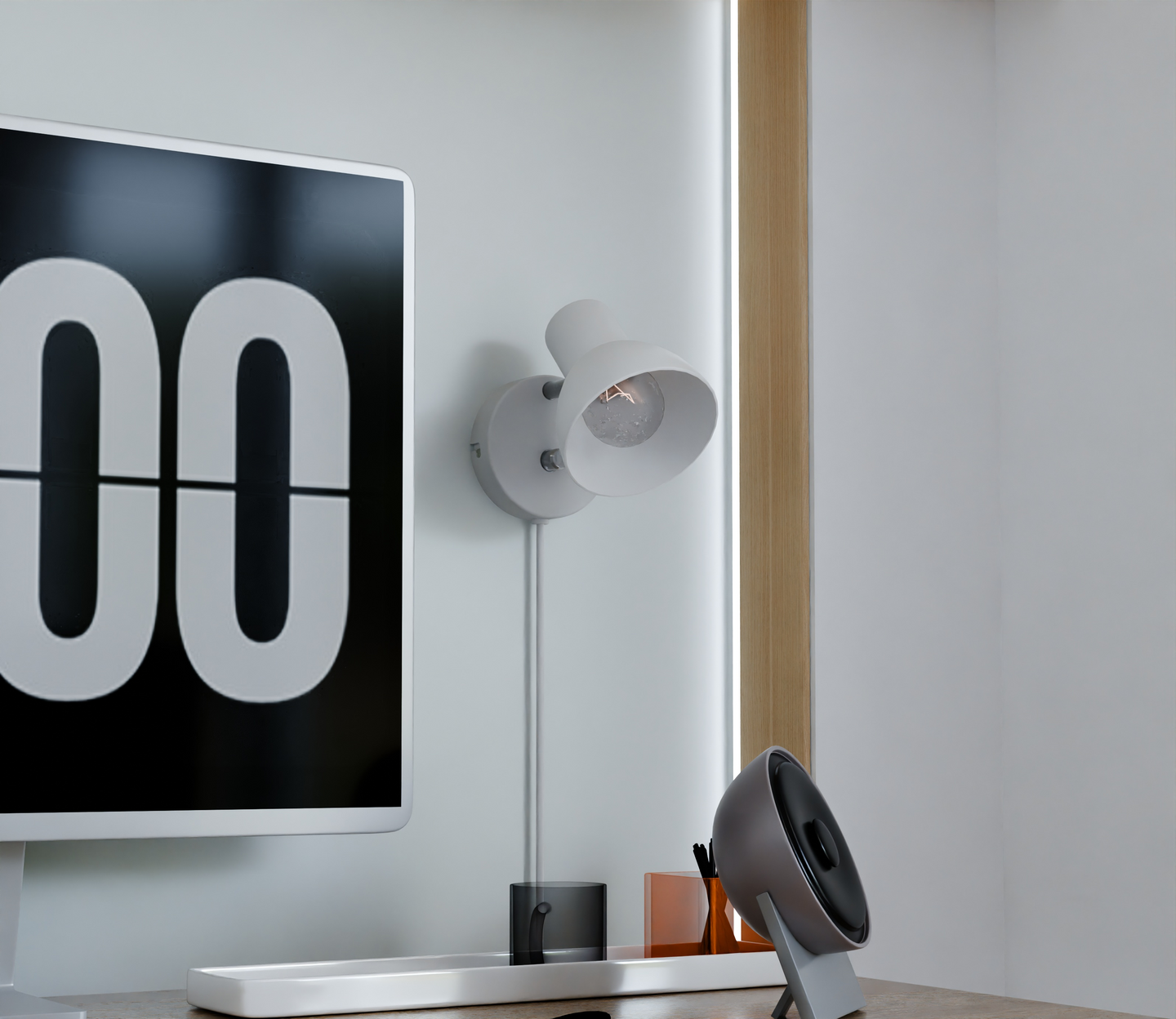 Seinävalaisin Sessak Elvin valkoinen