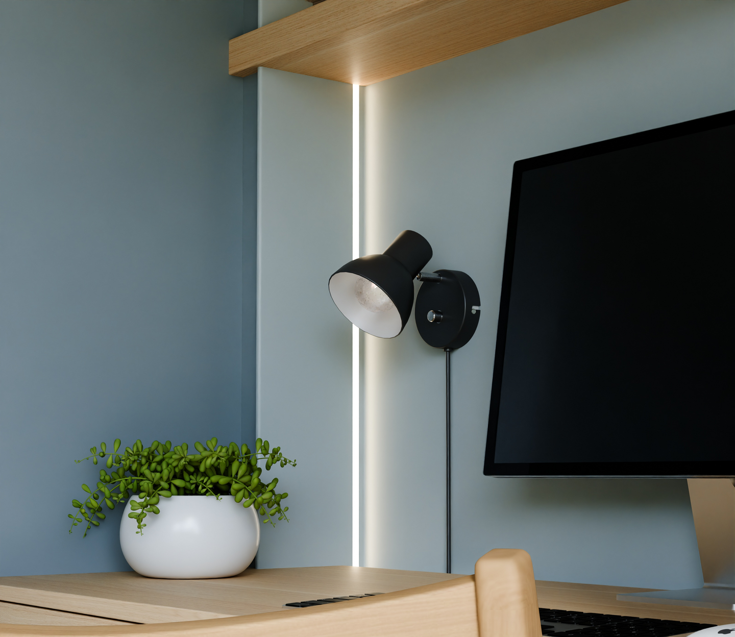 Seinävalaisin Sessak Elvin valkoinen